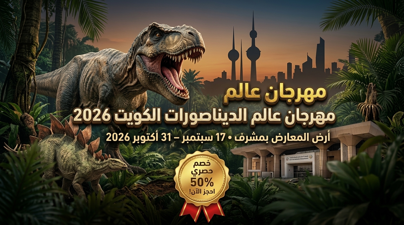 مهرجان عالم الديناصورات السعودية 2026 (10 أكتوبر – 29 نوفمبر 2026)
